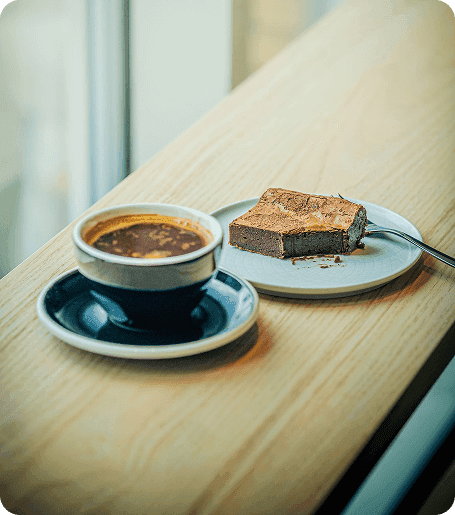 capuccino and a brownie