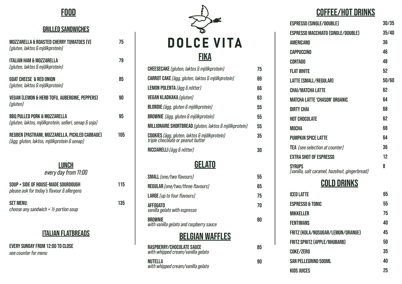 Menu Preview